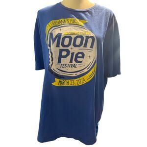 Moon Pie Festival 2024 Tee, Blue Louisiana Graphic, Unisex Size 2XL